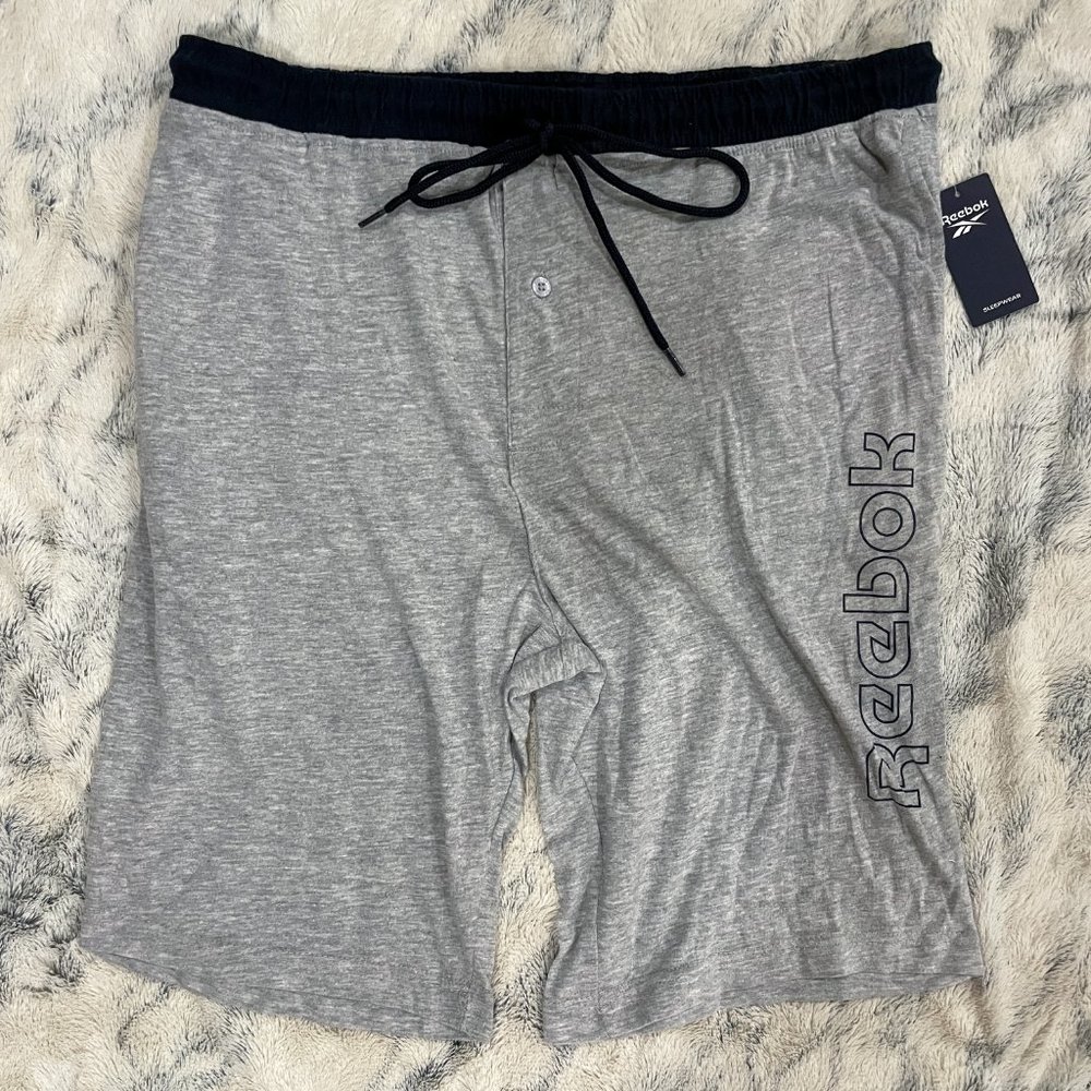 Reebok Men's Pajama Sleep Shorts - Light Heather Gray - L
